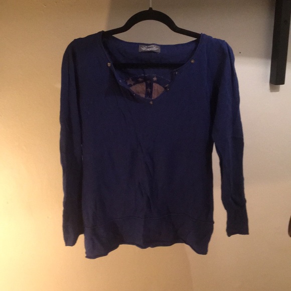 Cashmere Blend Blue Sweater S - Picture 1 of 3